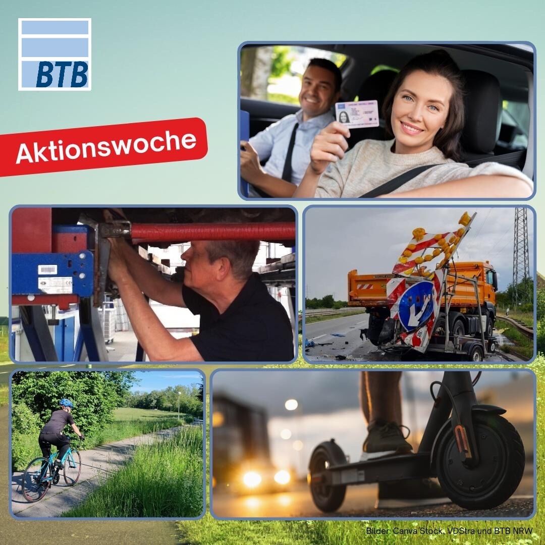 Kollage zum Thema Verkehrssicherheit
