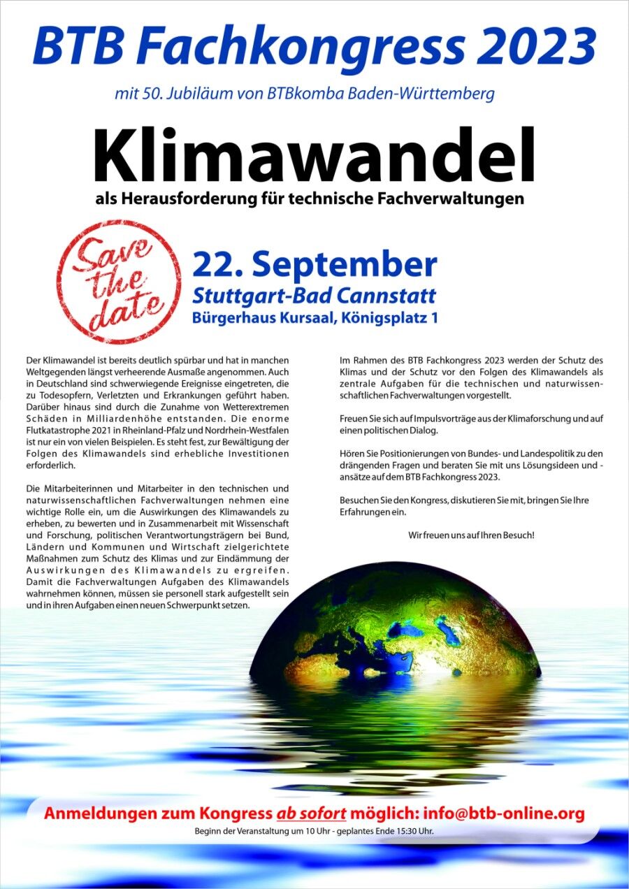 BTB Fachkongress 2023 - save the date!