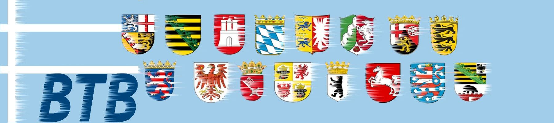 BTB-Logo und Landeswappen verfremdet