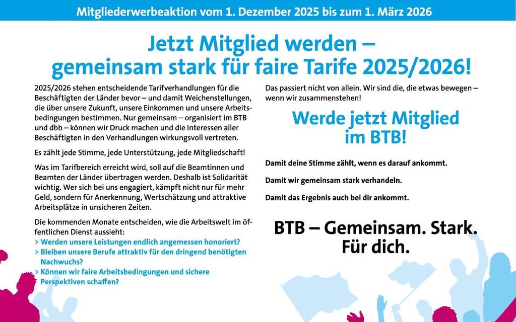 BTB Mitgliederwerbeaktion